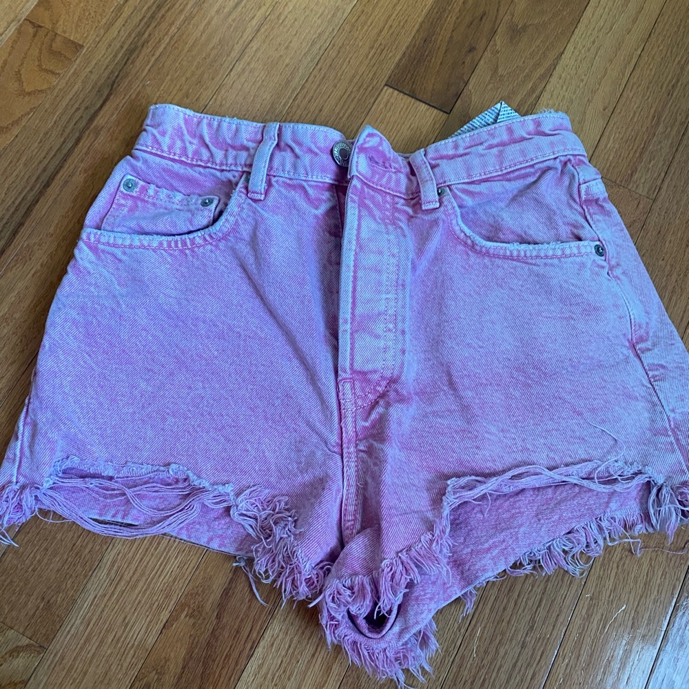 Zara colored denim shorts